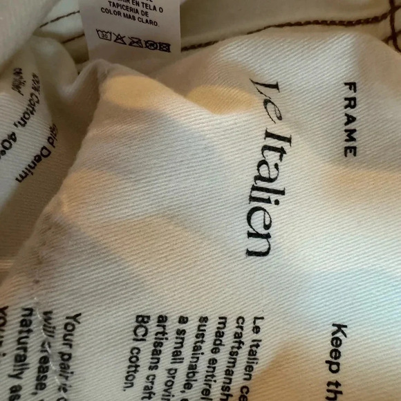 NWOT FRAME Woman LE ITALIEN True Straight In Blanc Jeans Size 29 $239 - Picture 5 of 8